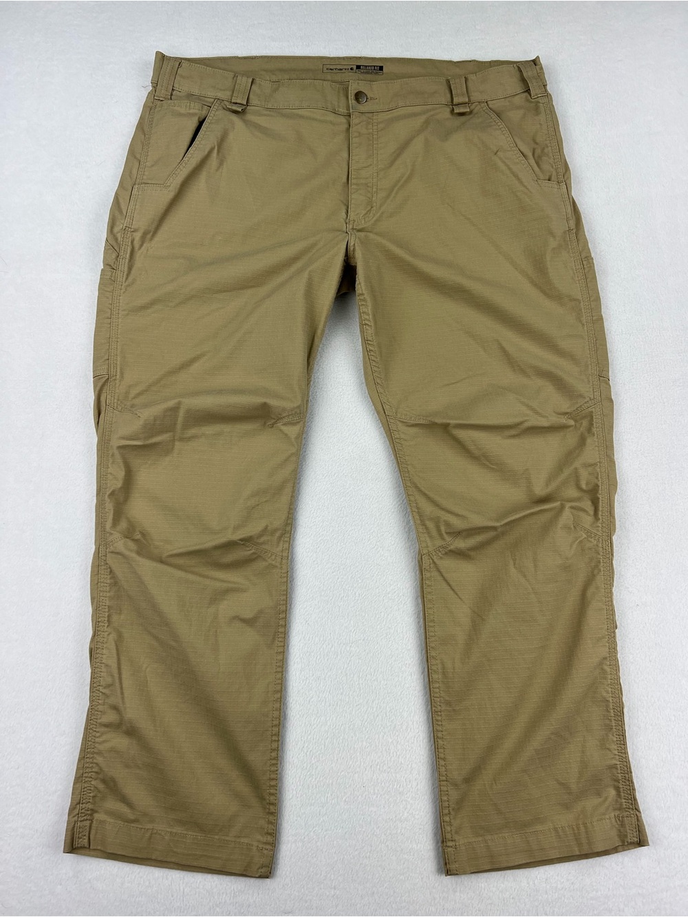 Carhartt Mens Rugged Flex Relaxed Fit Khaki Ripstop Utility Pants Size 40x32